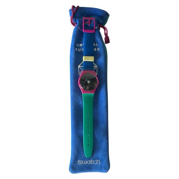 Swatch Watch CRYSTAL SURPRISE GZ129 1994 Collector Specials Rare New Old Stock - Picture 2 of 6